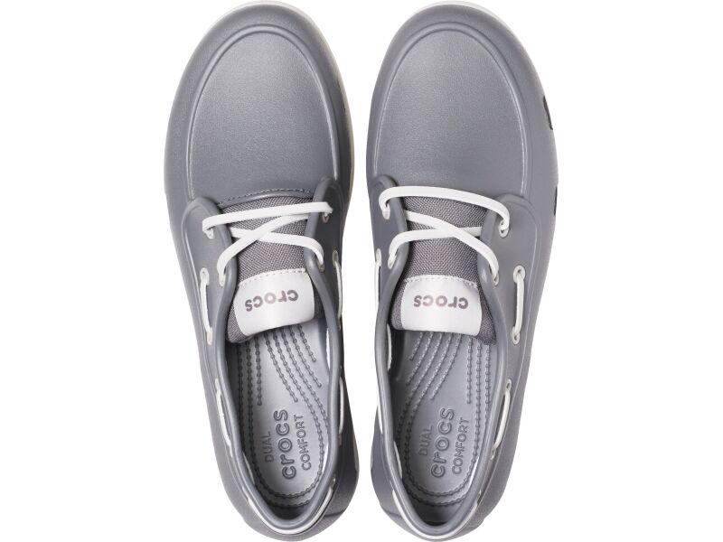 Crocs™ Classic Boat Shoe Mens Slate Grey/Pearl White