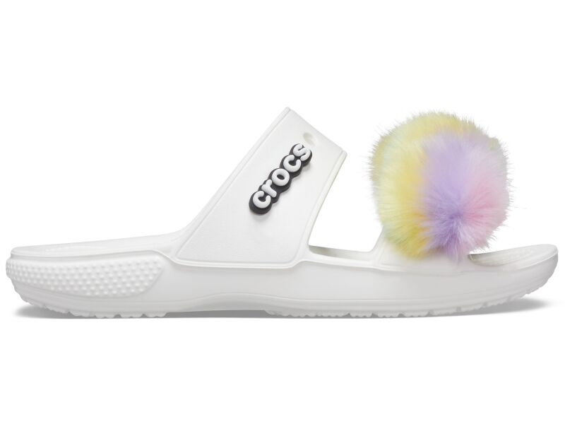 Crocs™ Classic Fur Sure Sandal White