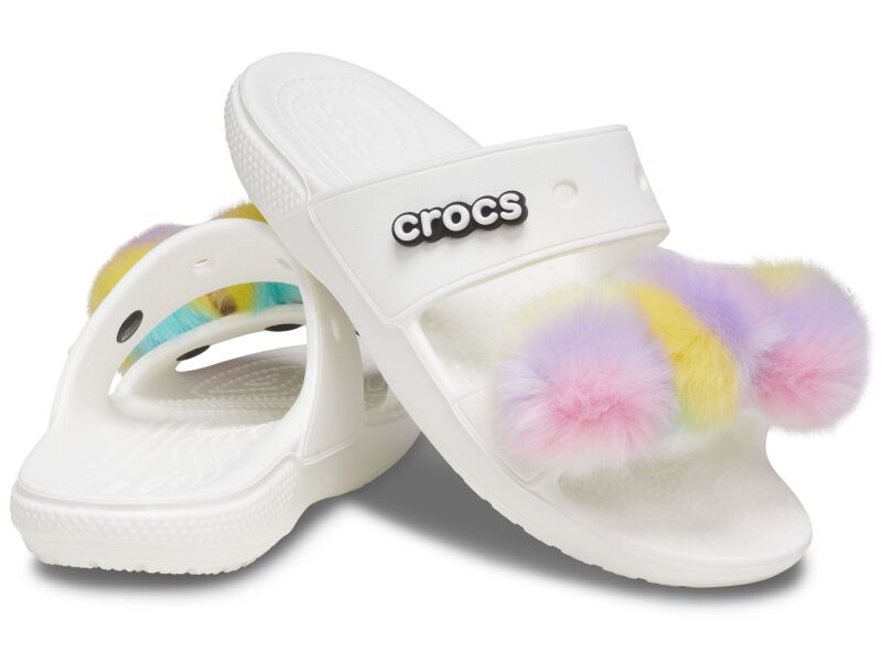 Crocs™ Classic Fur Sure Sandal White