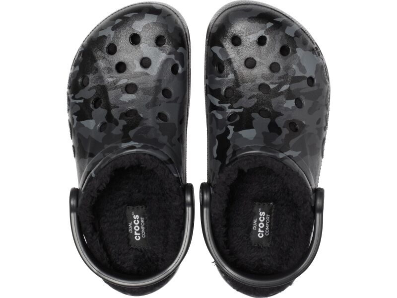 crocs baya printed lined clog