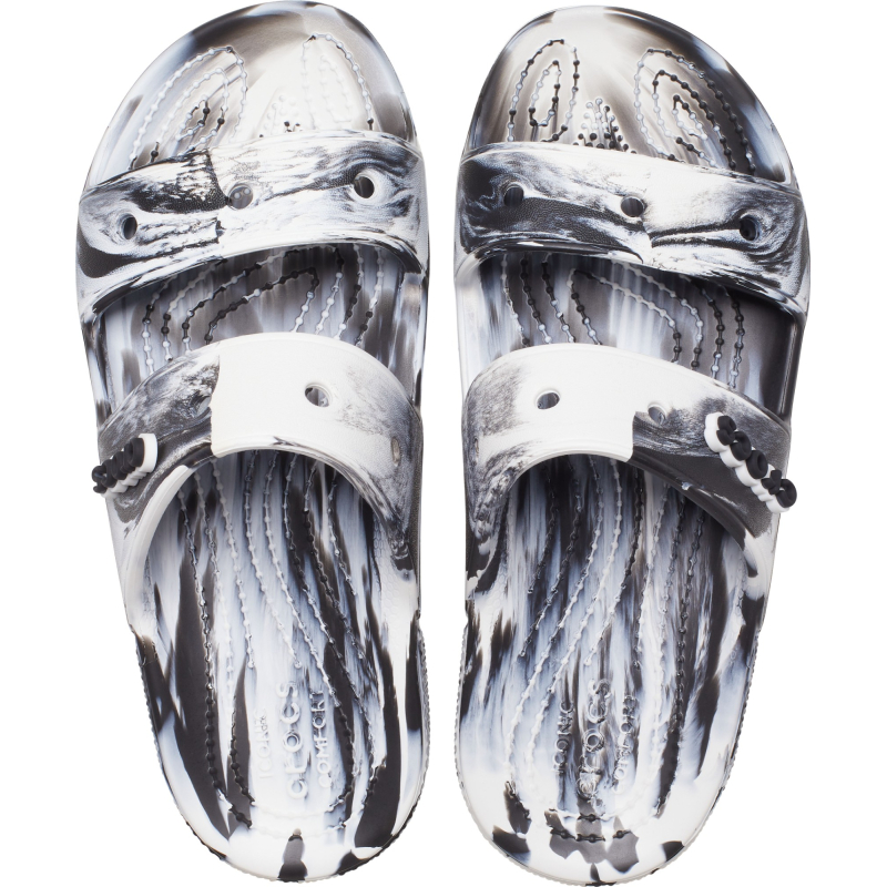 Crocs™ Classic Marbled Sandal White/Black