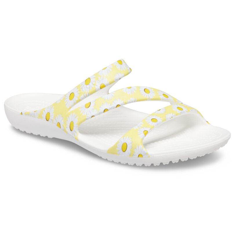 Crocs™ Kadee II Graphic Sandal White/Yellow Daisy