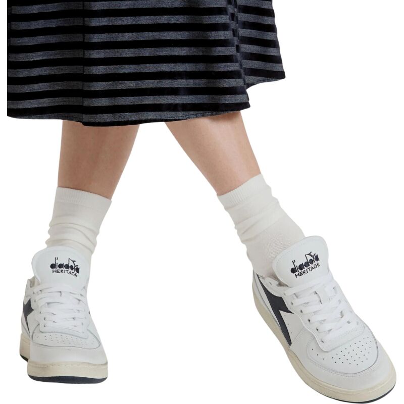 DIADORA Mi Basket Row Cut White/Blue Corsair