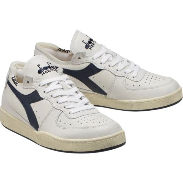 DIADORA Mi Basket Row Cut White/Blue Corsair