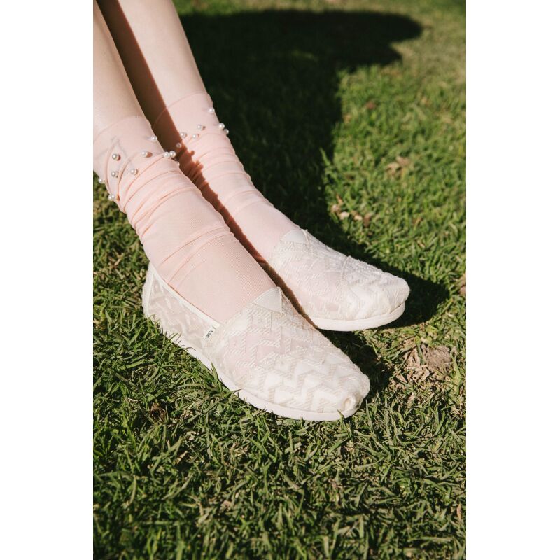 TOMS Chevron Lace Women's Alpargata Natural