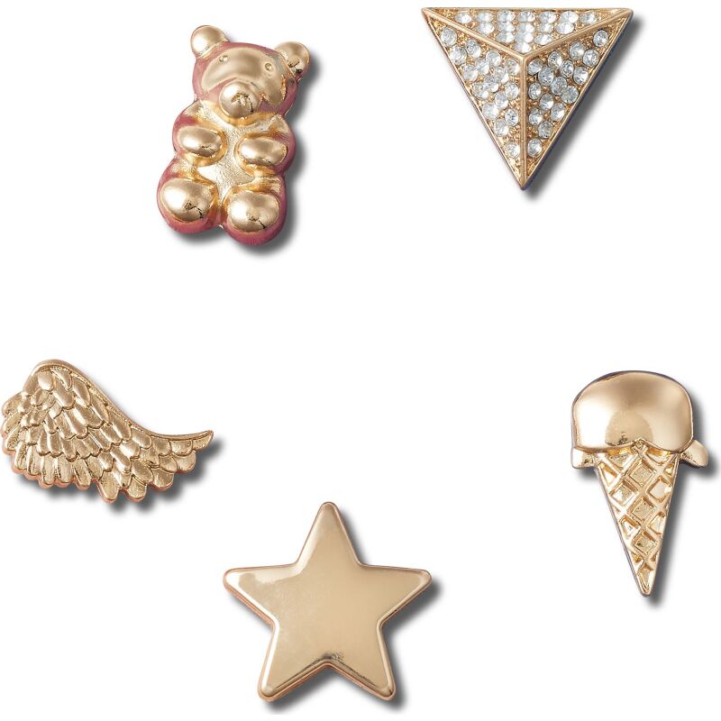Crocs™ Jibbitz Gold Icons 5 Pack Multi