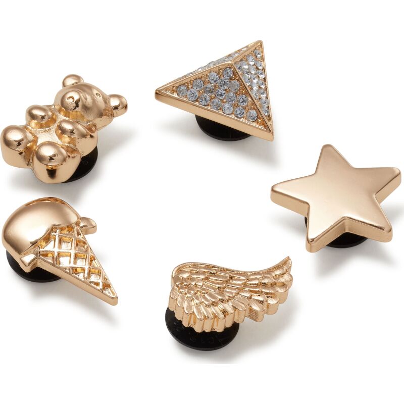 Crocs™ Jibbitz Gold Icons 5 Pack Multi