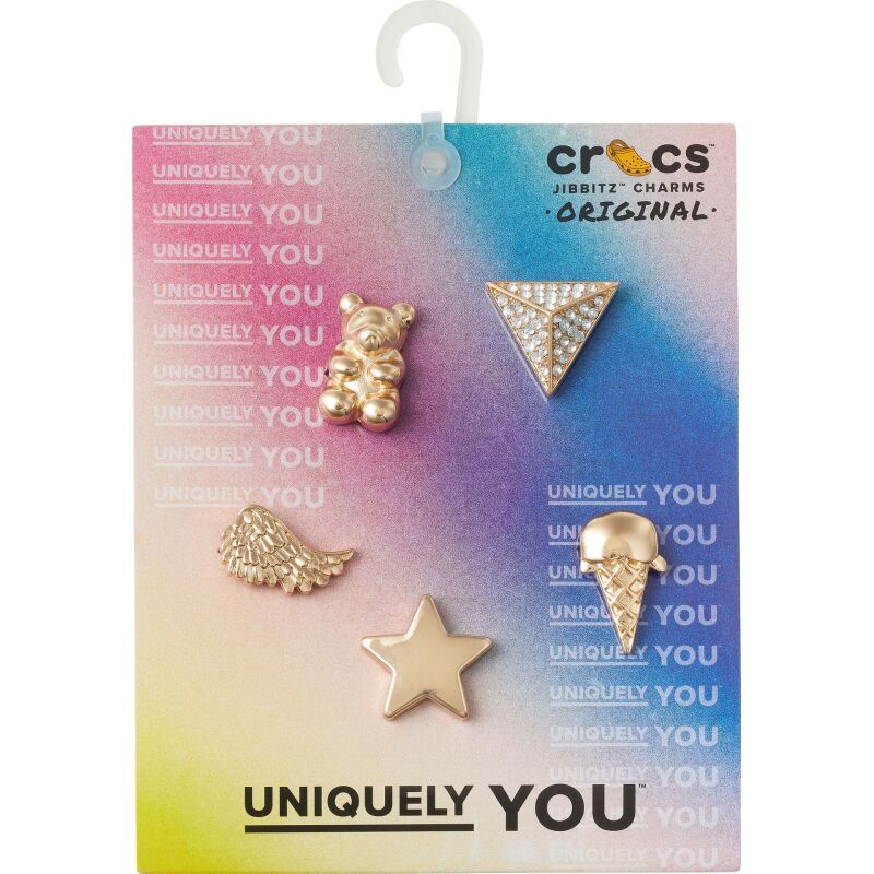 Crocs™ Jibbitz Gold Icons 5 Pack Multi