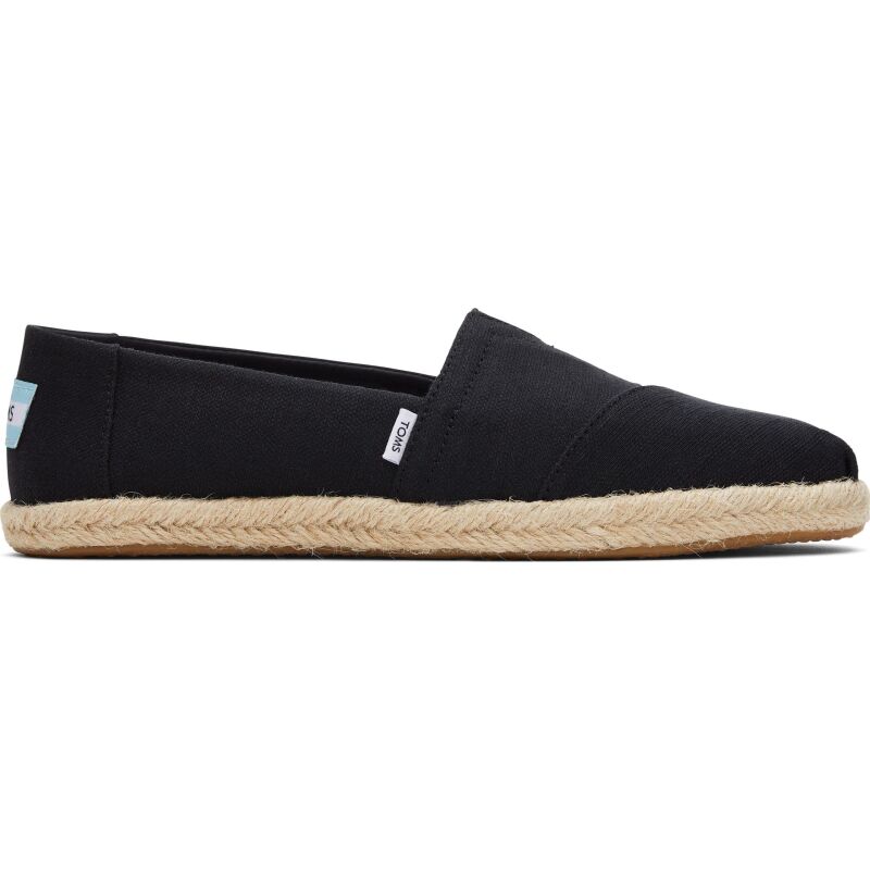 TOMS Recycled Cotton Women Alpargata Rope Black