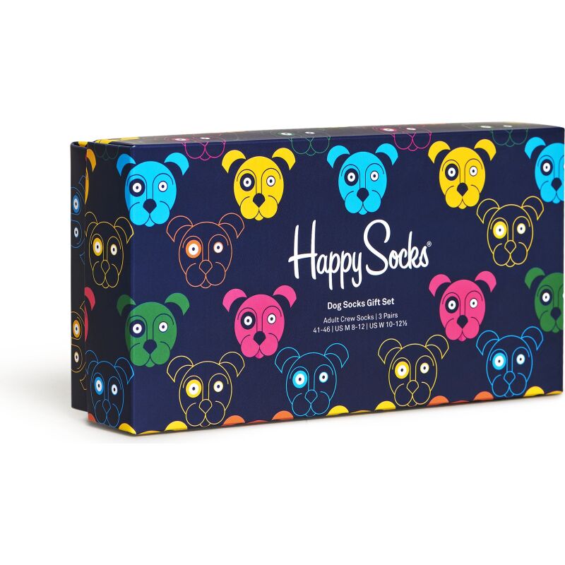 Happy Socks 3-Pack Mixed Dog Socks Gift Set Multi-0150