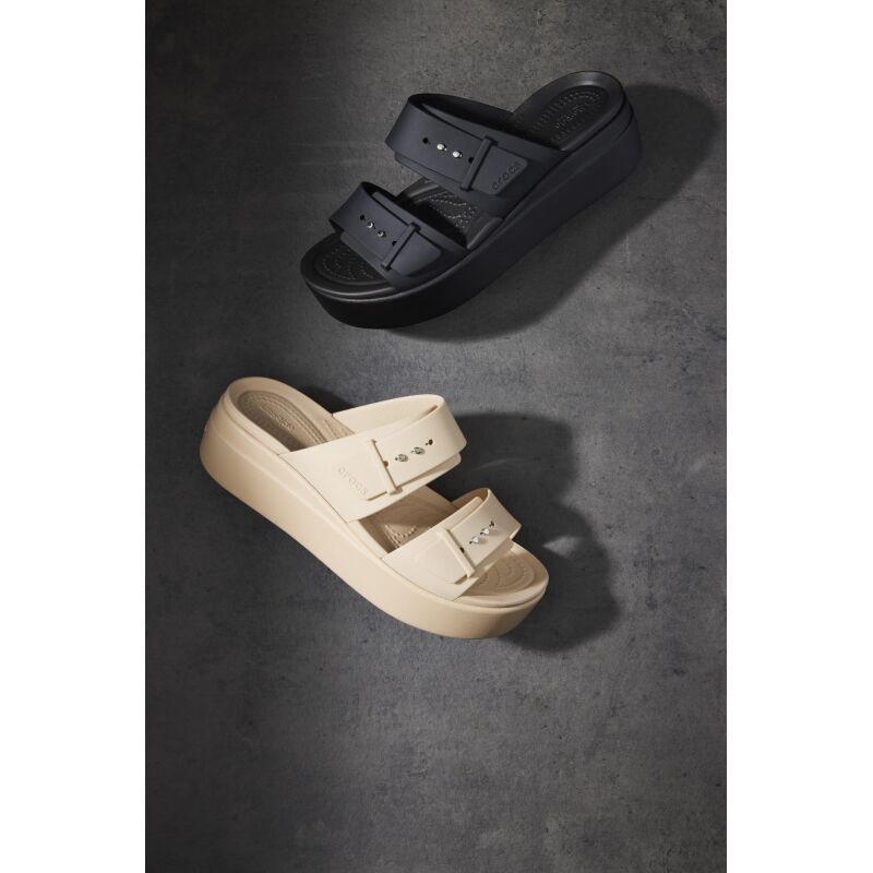 Crocs™ Brooklyn Sandal Low Wedge Women's Black
