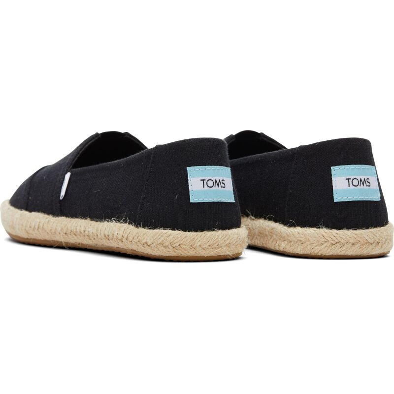 TOMS Recycled Cotton Women Alpargata Rope Black