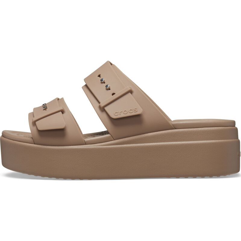 Crocs™ Brooklyn Sandal Low Wedge Women's Latte