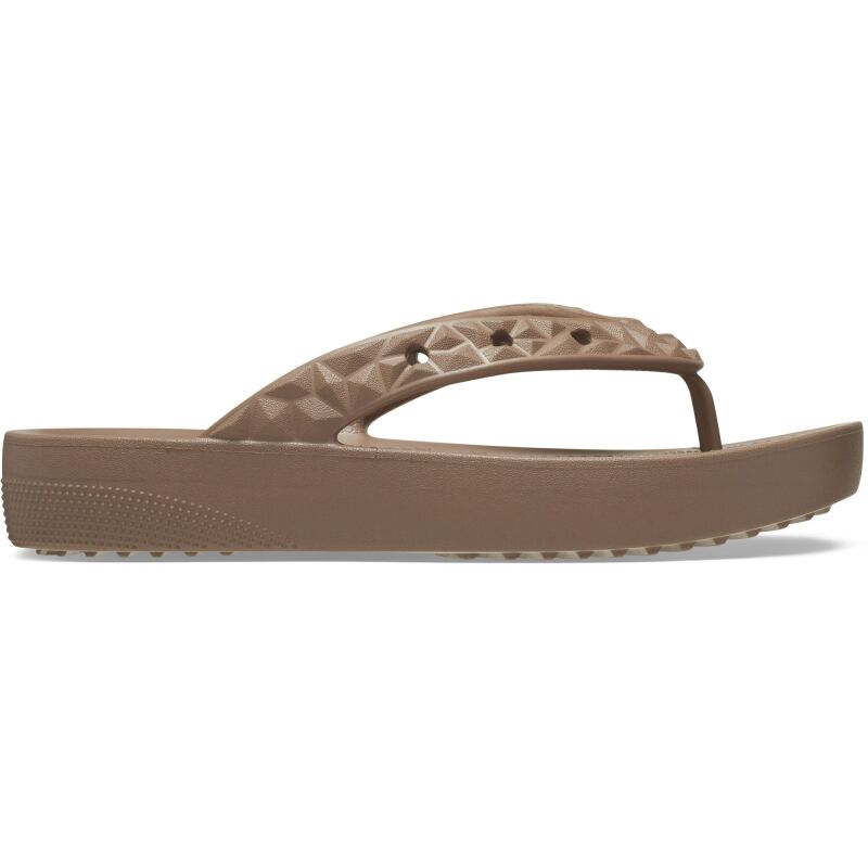 Crocs™ Classic Platform Geometrc Flip Latte