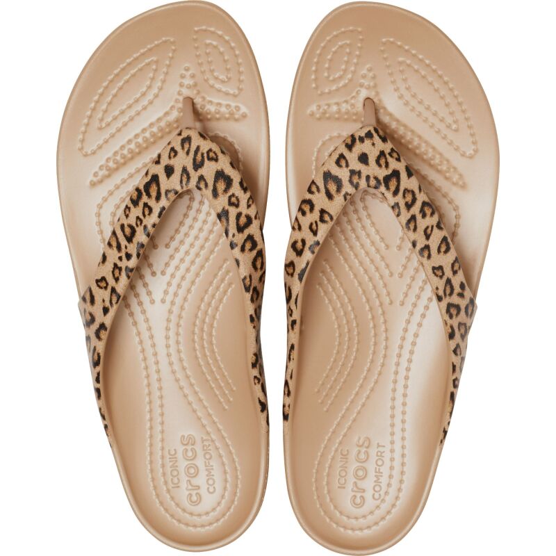 Crocs™ Kadee II Leopard Flip Women's Leopard/Gold