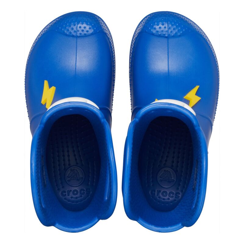 Crocs™ Handle It Lightning Bolt Rain Boot Kid's Blue Bolt