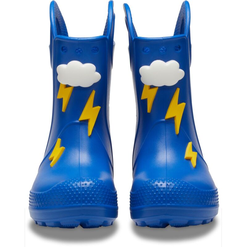 Crocs™ Handle It Lightning Bolt Rain Boot Kid's Blue Bolt