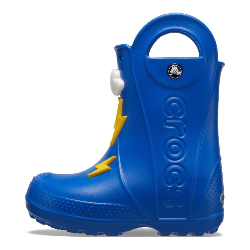 Crocs™ Handle It Lightning Bolt Rain Boot Kid's Blue Bolt