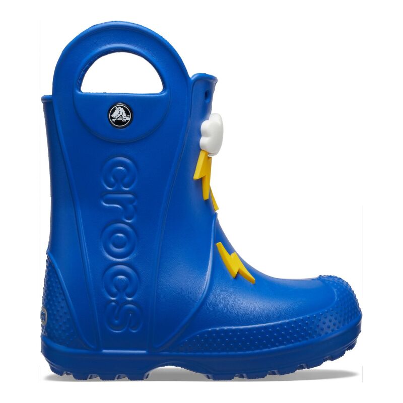Crocs™ Handle It Lightning Bolt Rain Boot Kid's Blue Bolt