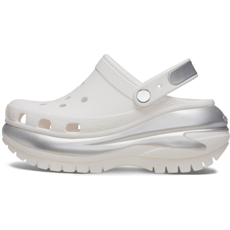 Crocs™ Mega Crush Metallic Clog White/Silver