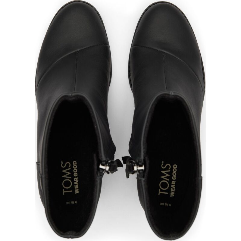 TOMS LEATHER WOMEN'S EVELYN BOOT 10020228 Black