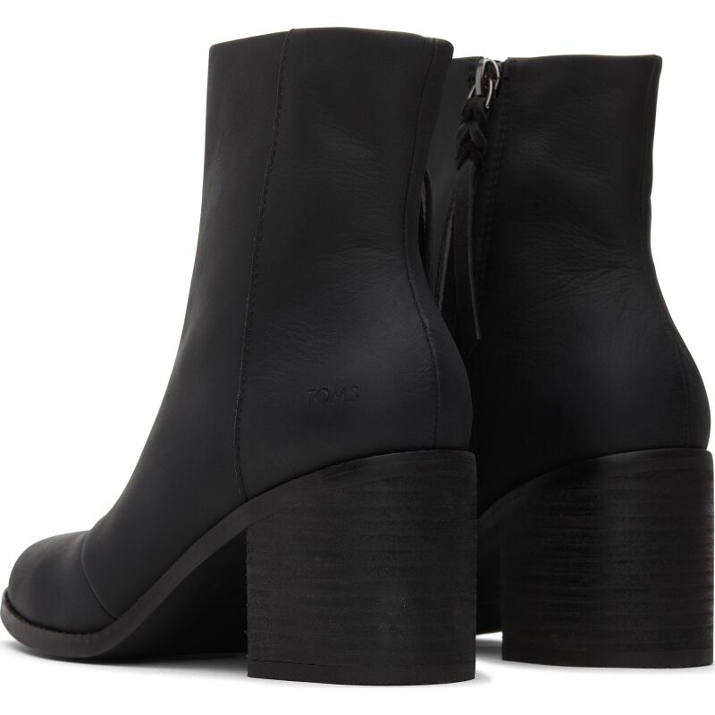 TOMS LEATHER WOMEN'S EVELYN BOOT 10020228 Black