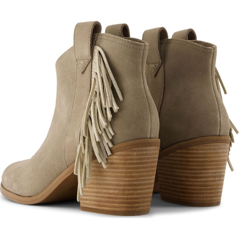 TOMS SUEDE/FRINGE WOMEN'S CONSTANCE BOOT Natural