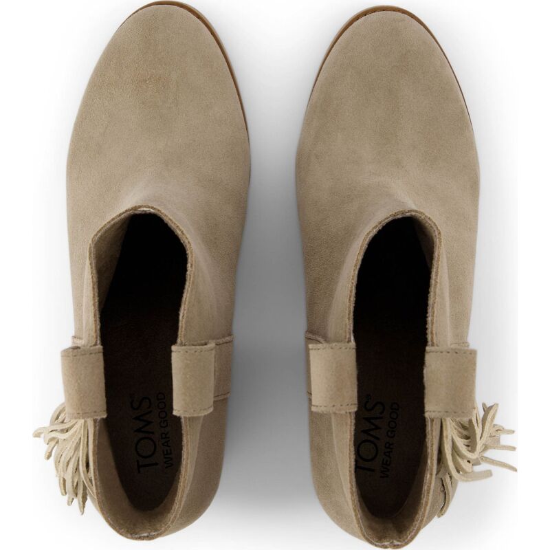 TOMS SUEDE/FRINGE WOMEN'S CONSTANCE BOOT Natural