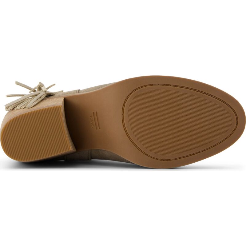 TOMS SUEDE/FRINGE WOMEN'S CONSTANCE BOOT Natural
