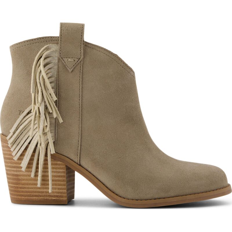 TOMS SUEDE/FRINGE WOMEN'S CONSTANCE BOOT Natural