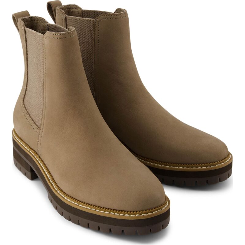 TOMS LEATHER WOMEN'S BENNET BOOT 10021289 Natural