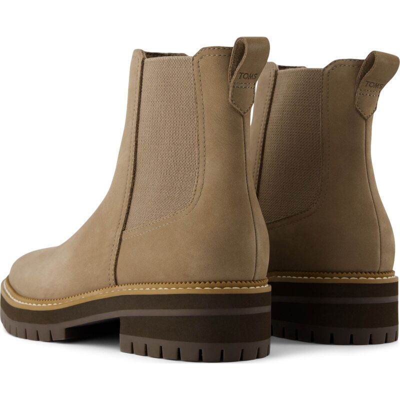 TOMS LEATHER WOMEN'S BENNET BOOT 10021289 Natural