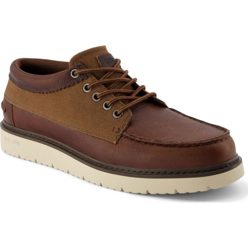 TOMS LEATHER/ WAXED CANVAS MEN'S BOOT 10021387 Brown