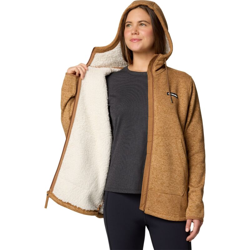 Columbia Sweater Weather Sherpa Full Zip II Women's Camel Brown Heather