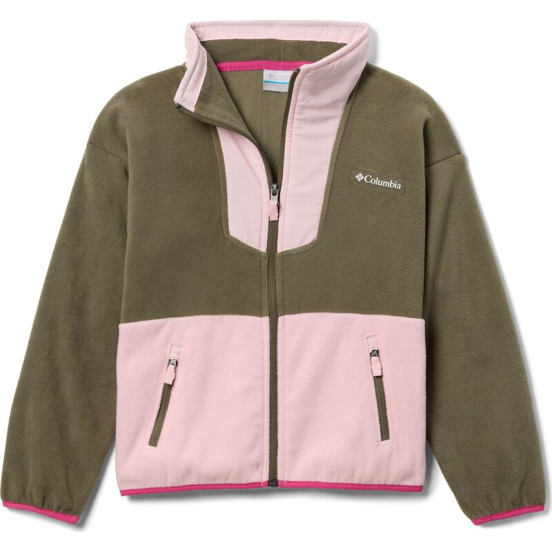 Columbia Sequoia Grove Full Zip Fleece Kid's Stone Green/ Satin Pink
