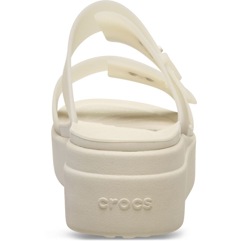 Crocs™ Brooklyn Buckle Frosted Low Wedge Sandstone