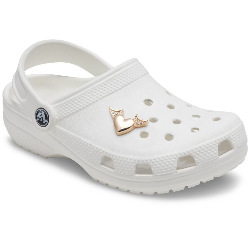 Crocs™ Jibbitz Gold Heart With Wings 