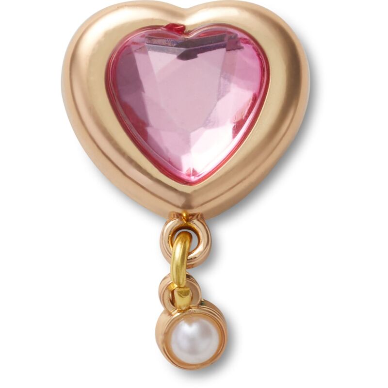 Crocs™ Jibbitz Gold Heart Gem With Pearl 