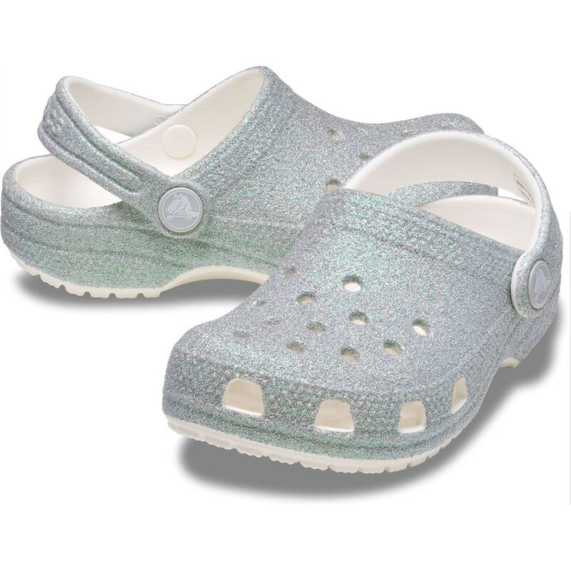 Crocs™ CLASSIC IRIDESCENT GLITTER CLOG KID'S 210986 White