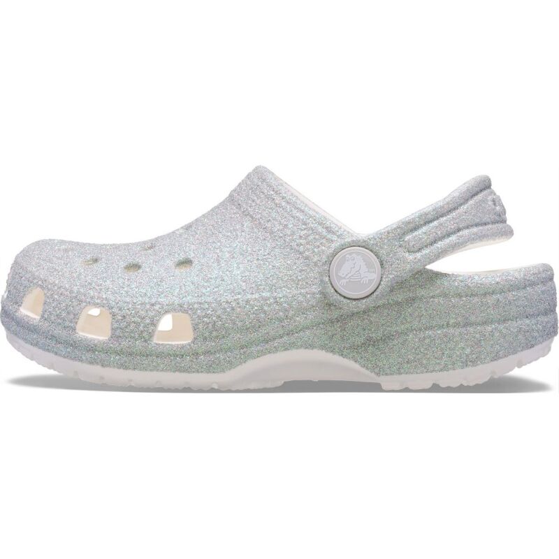 Crocs™ CLASSIC IRIDESCENT GLITTER CLOG KID'S 210986 White