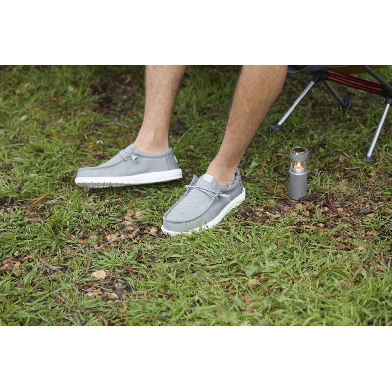 HEYDUDE Wally Stretch Canvas Men's 40700 Light Grey
