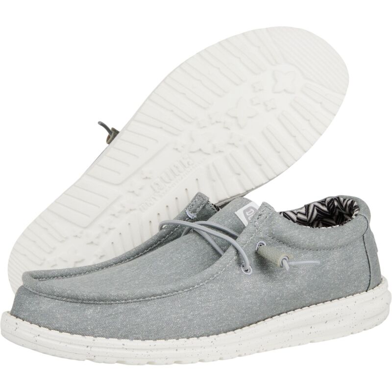 HEYDUDE Wally Stretch Canvas Men's 40700 Light Grey