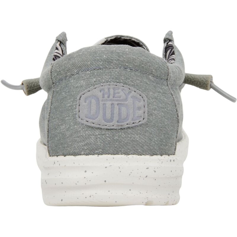 HEYDUDE Wally Stretch Canvas Men's 40700 Light Grey