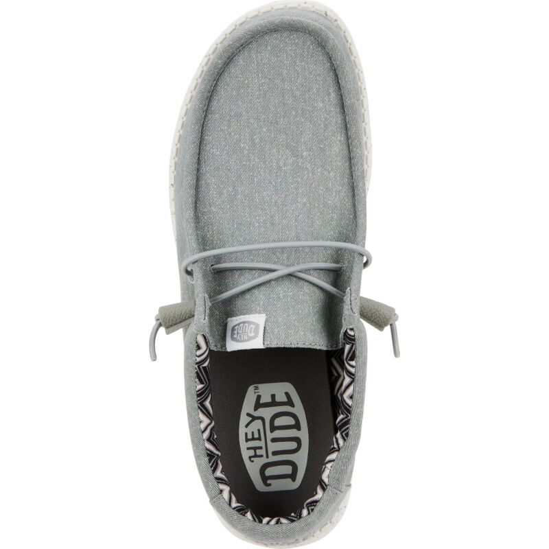 HEYDUDE Wally Stretch Canvas Men's 40700 Light Grey