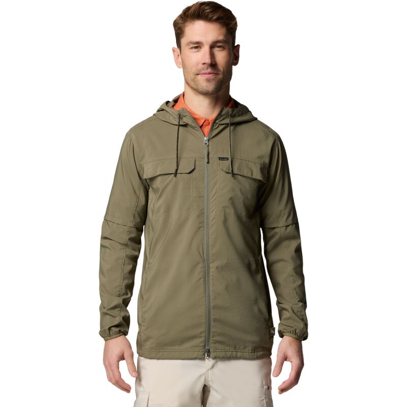 Columbia Skien Valley Hooded Long Sleeve Shirt Men's Stone Green