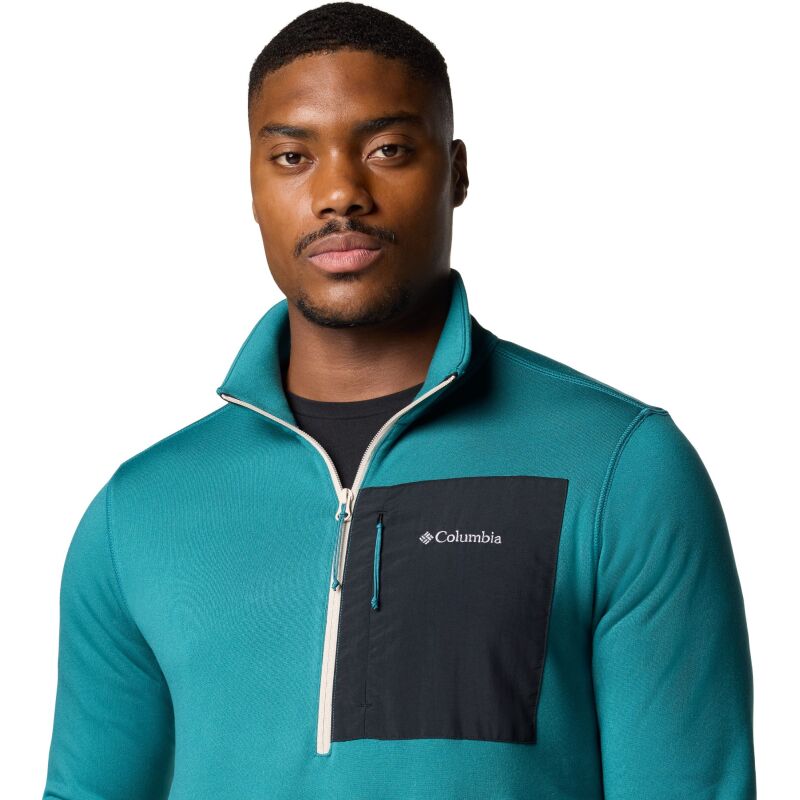 Columbia Hike Half Zip II Men's River Blue/ Dark Stone/ Black