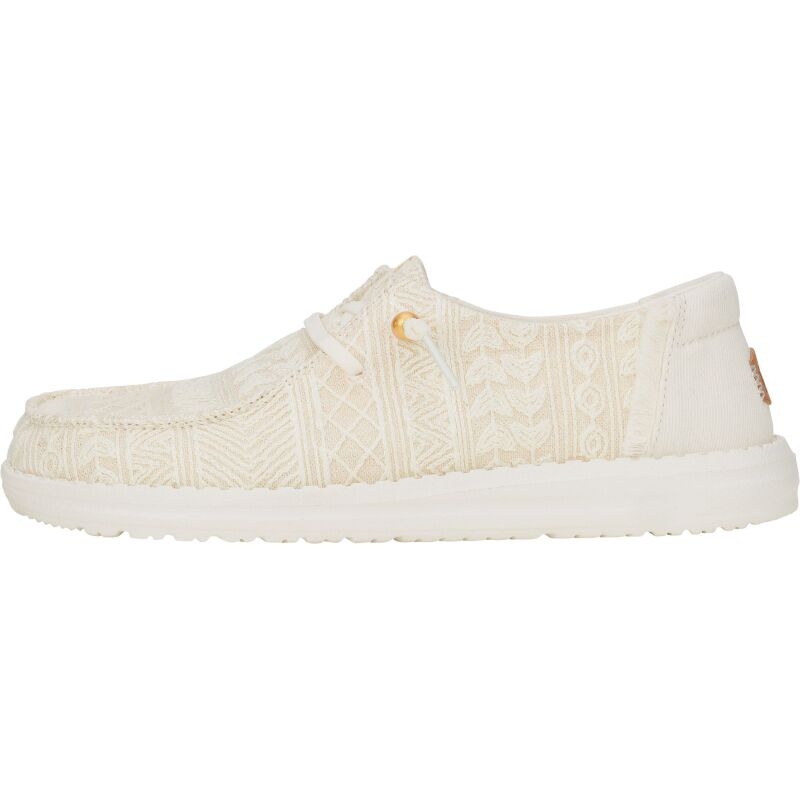 HEYDUDE Wendy Crochet Lace Women 43112 White/Gold