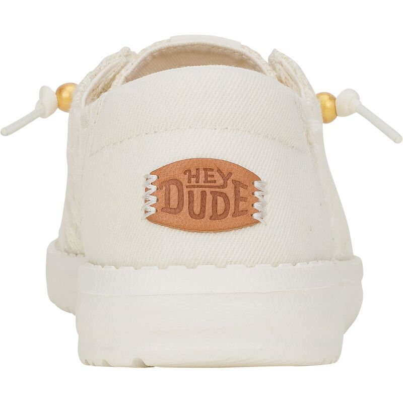 HEYDUDE Wendy Crochet Lace Women 43112 White/Gold