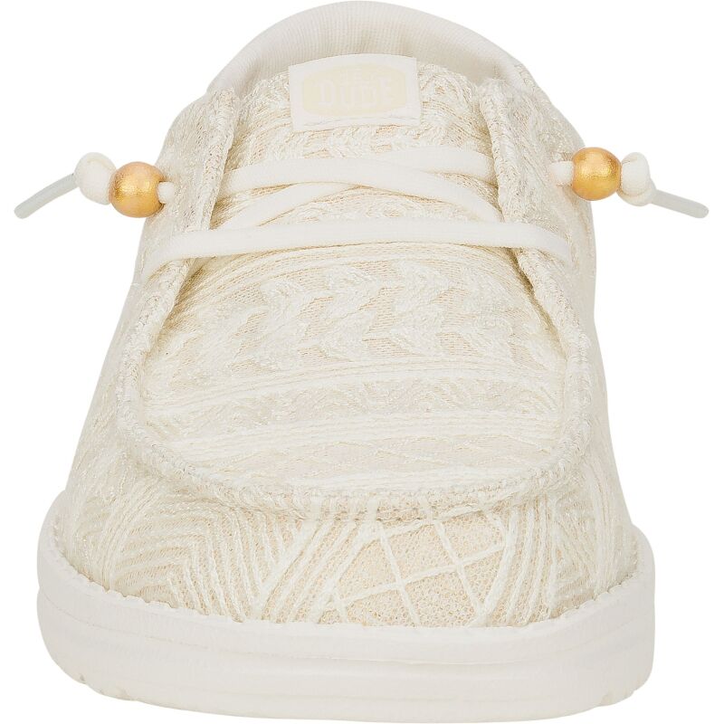 HEYDUDE Wendy Crochet Lace Women 43112 White/Gold