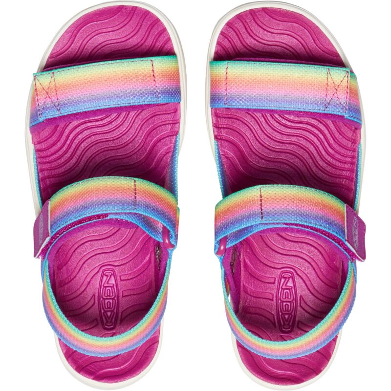 Keen Elle Backstrap Big Kid's Rainbow/Festival Fuchsia